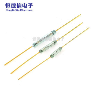 1.8*7MM玻璃2*14MM干簧管MKA14103磁控开关镀金脚常开 1.75*9.5MM