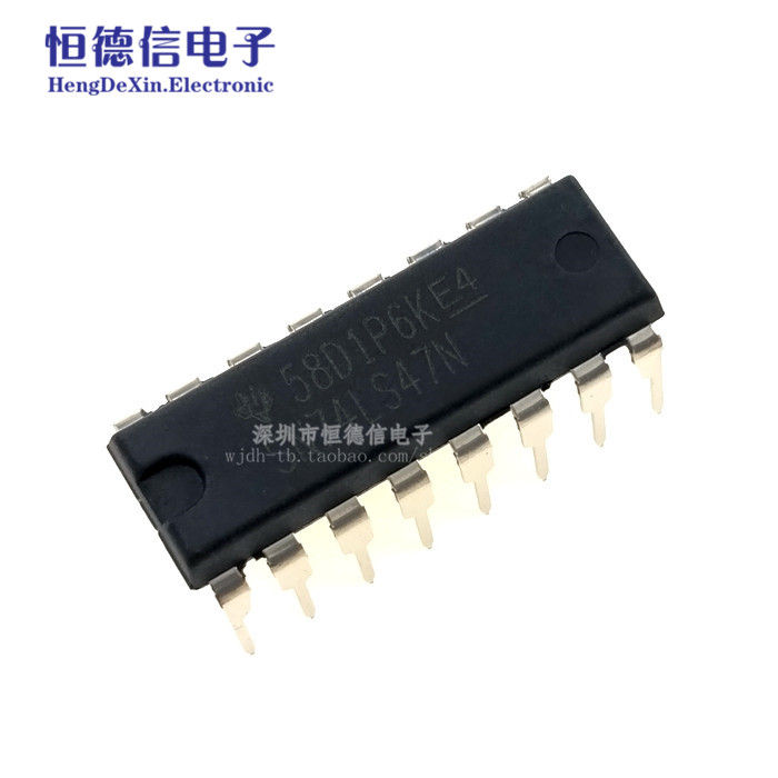 全新 SN74LS47N DIP16封装 显示器驱动器 兼容 HD74LS47P