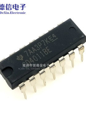 全新直插 HEF/CD4011BE/TL/HCF4011 四2输入端与非门 DIP-14