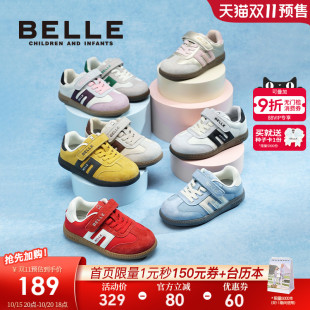 女童运动鞋 百丽童鞋 2025秋冬新款 男童板鞋 子宝宝 儿童德训透气薄款
