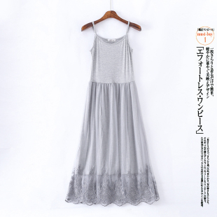 加长裙绣花蕾丝吊带连衣裙很仙的裙子打底裙网纱内搭裙海边度假裙