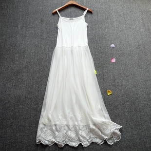 加长款度假蕾丝背心裙很仙的裙子搭配毛衣打底连衣裙秋冬内搭衬裙