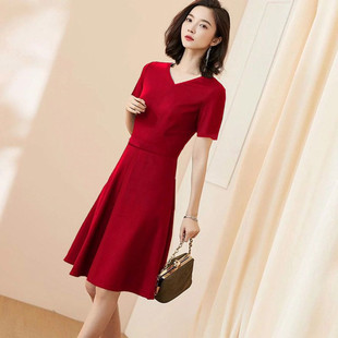 女成人夏季拉丁舞蹈连衣裙大码显瘦比赛练功服短袖中长专业演出服