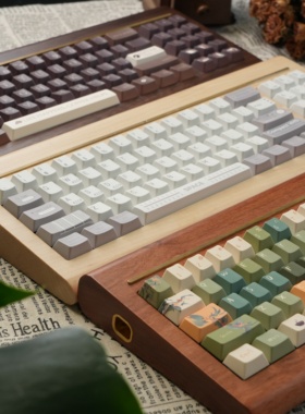 TBM70配列实木机械键盘北美黑胡桃木紫光檀钢琴烤漆原创个性复古