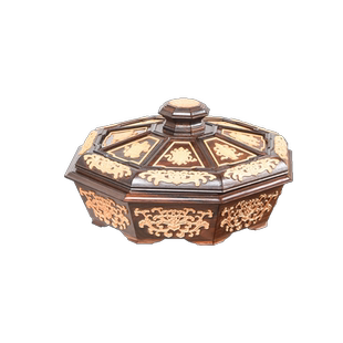 天纵大红酸枝嵌黄杨木八宝九格果盘轻奢高档红木糖果盒中式点心盒