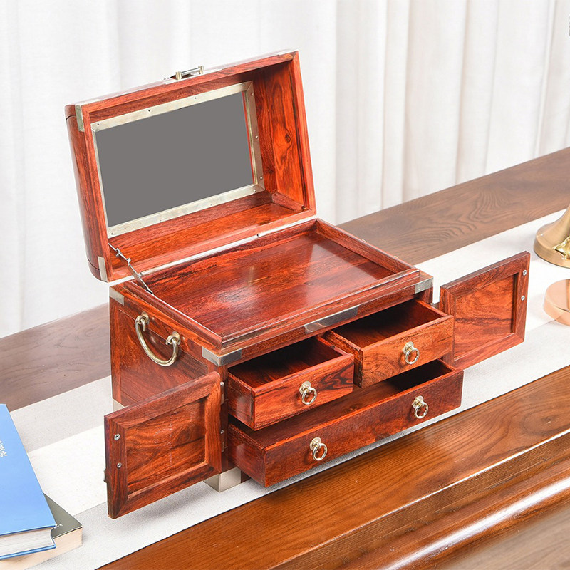 天纵小叶紫檀嫦娥奔月首饰盒