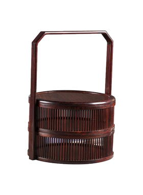 天纵小叶紫檀双层栏杆提蓝