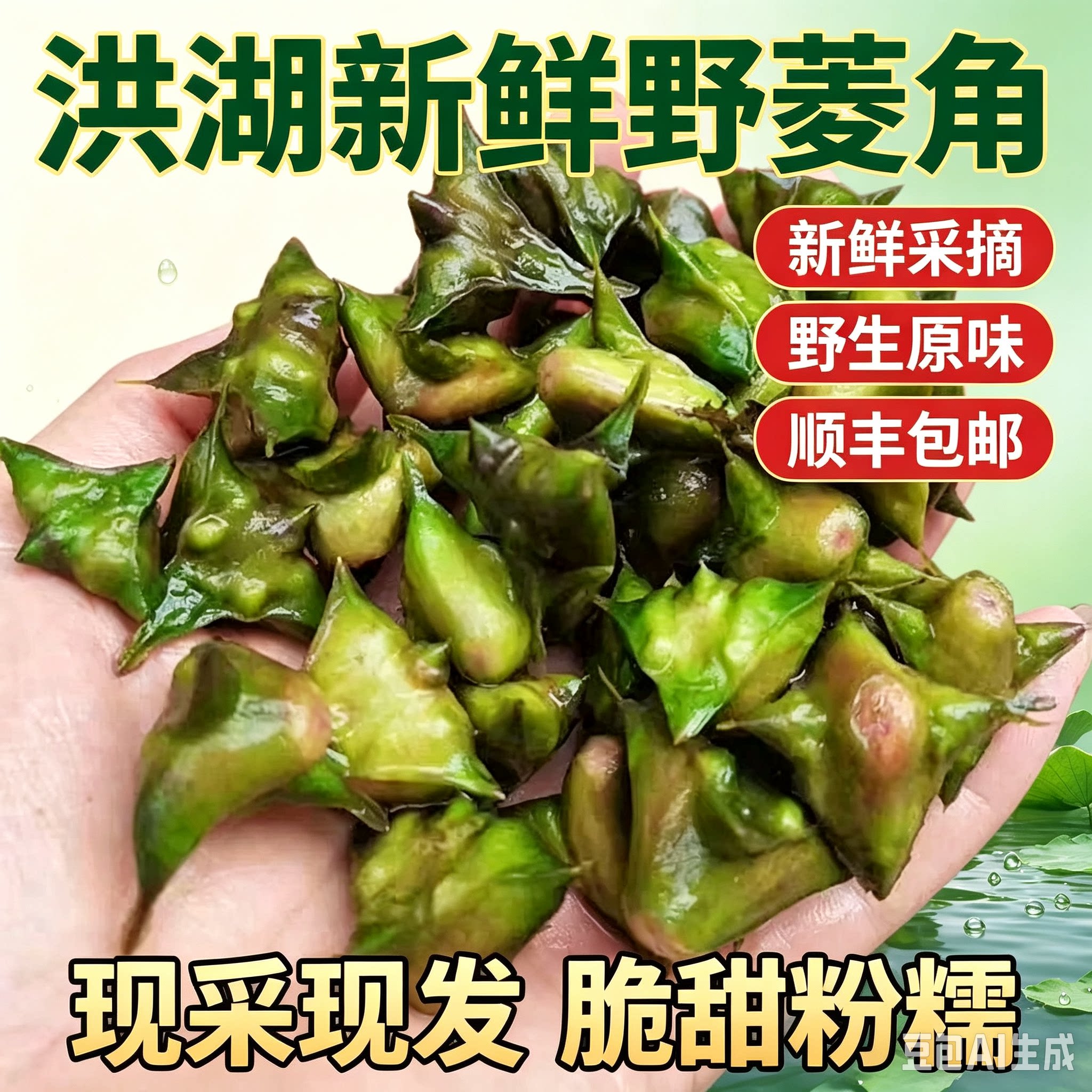 洪湖纯野生刺菱粉糯清甜