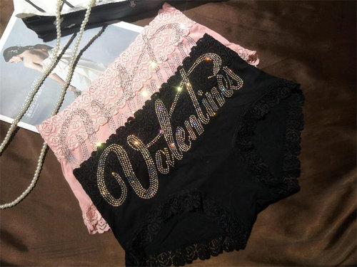 黑色舒适女士内裤中腰个性