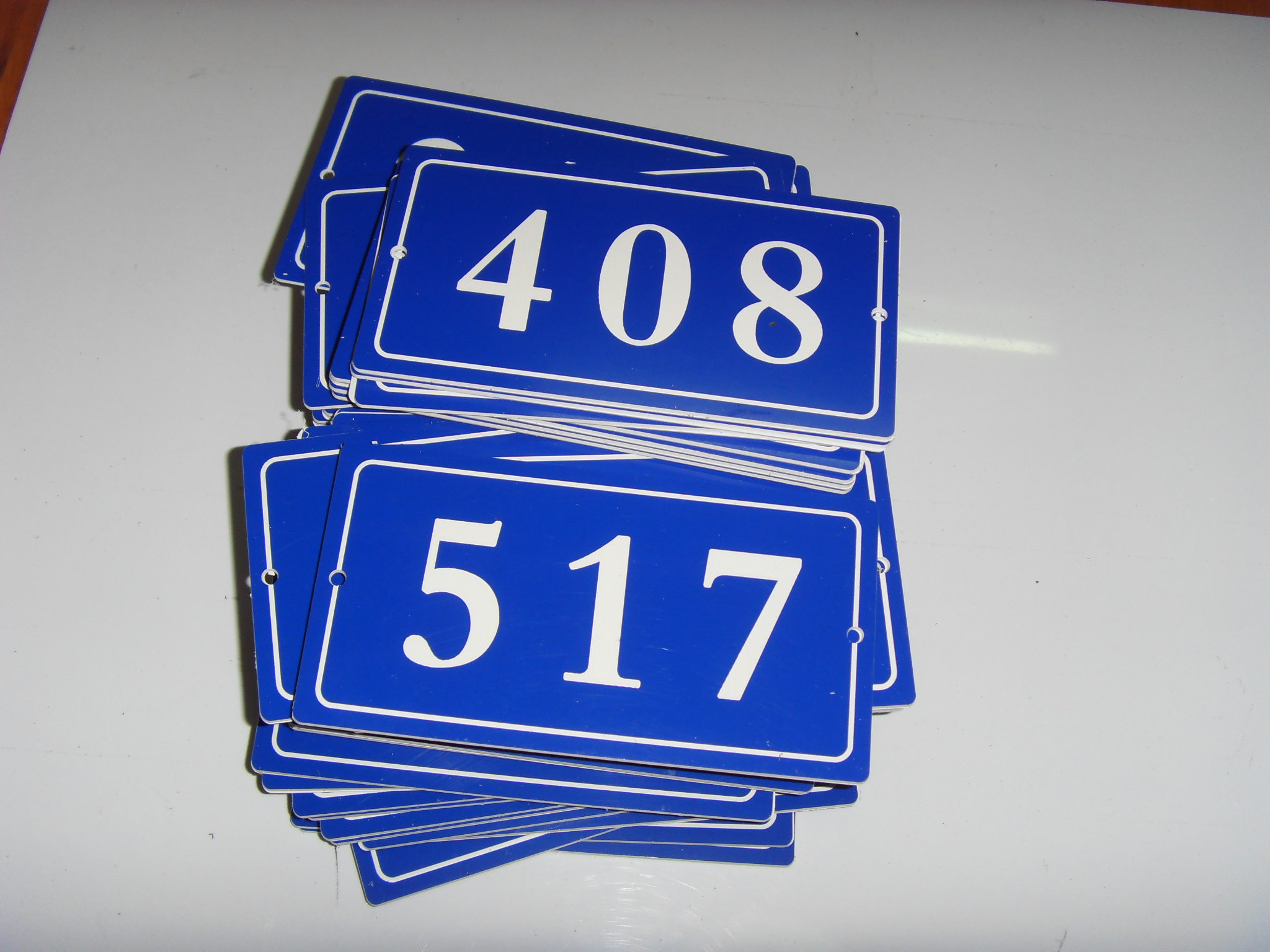 窗口编号牌双色板雕刻防水数字牌