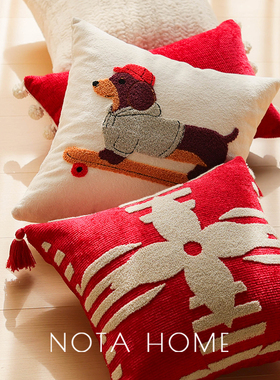 ins风抱枕新年红色喜庆枕套新家客厅沙发软装靠枕车载可爱腰靠垫