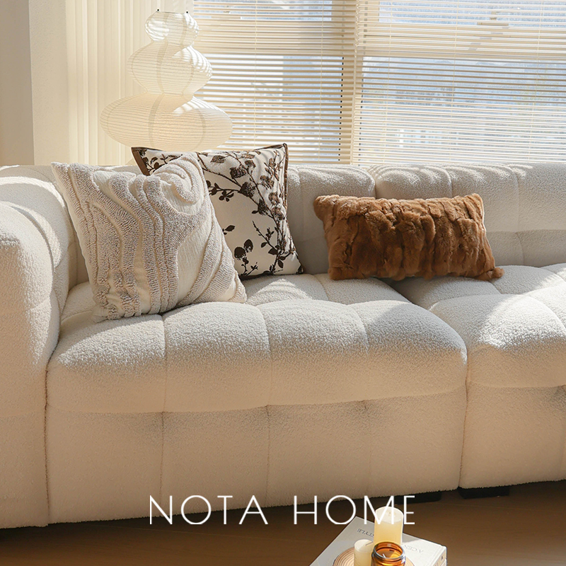 兔毛抱枕轻奢枕套现代简约风靠枕