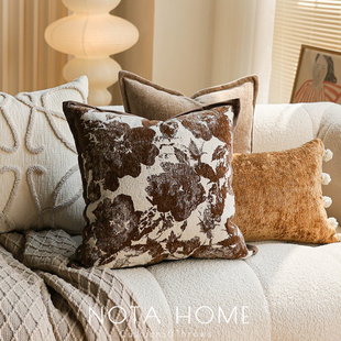 中古风抱枕新家软包装饰靠枕样板间床头靠垫车载方枕车载轻奢腰枕