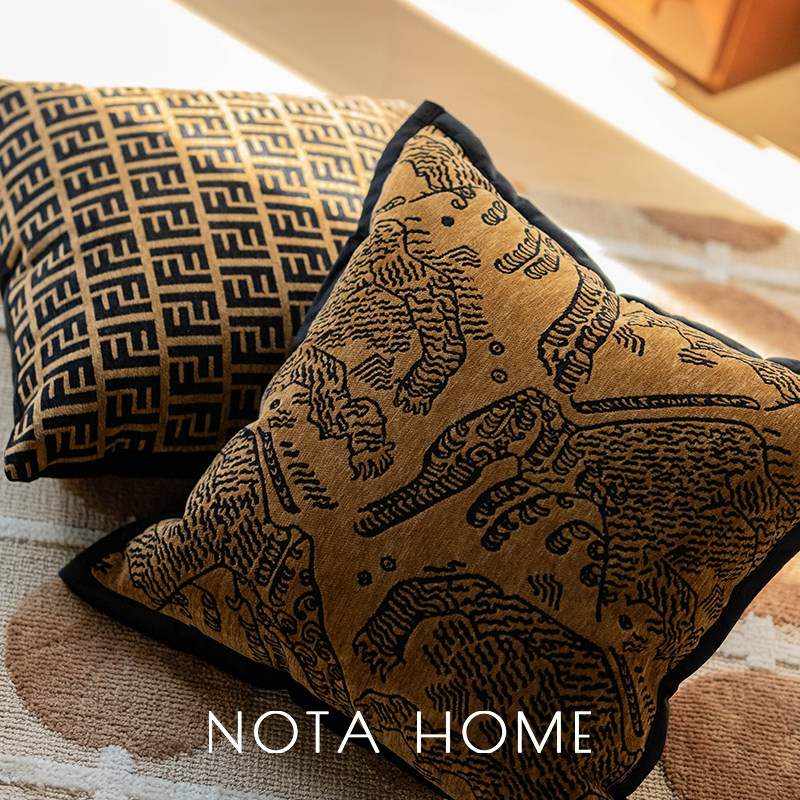 中古风抱枕套美拉德抱枕轻奢棕色靠枕客厅沙发高级感腰枕车载抱枕,居家布艺,靠垫/抱枕,淘宝优惠券,粉丝福利购,淘宝优惠卷