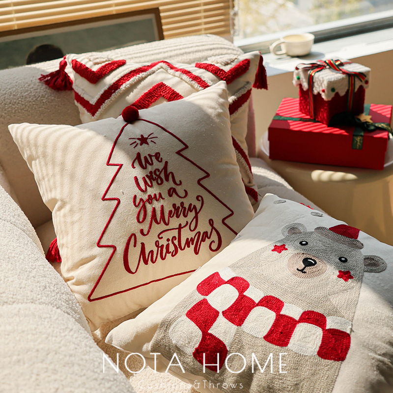 ins风抱枕现代简约枕套圣诞节