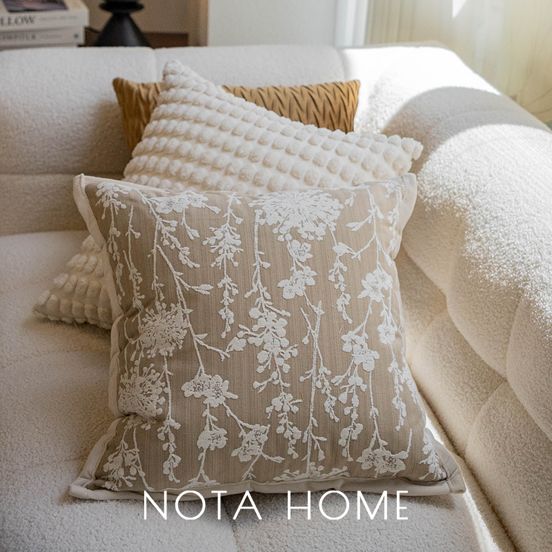 奶油风抱枕套新家软装中古风抱枕