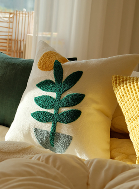 小清新抱枕女生睡觉靠垫柔软客厅沙发花朵抱枕套可爱靠枕方形枕芯