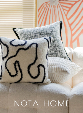 新中式抱枕现代简约抱枕套白色沙发靠枕样板间飘窗靠垫床上方形枕