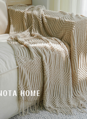 北欧沙发毯轻奢盖毯斗篷披肩空调毯办公室午睡毯毛毯床单单人毯子