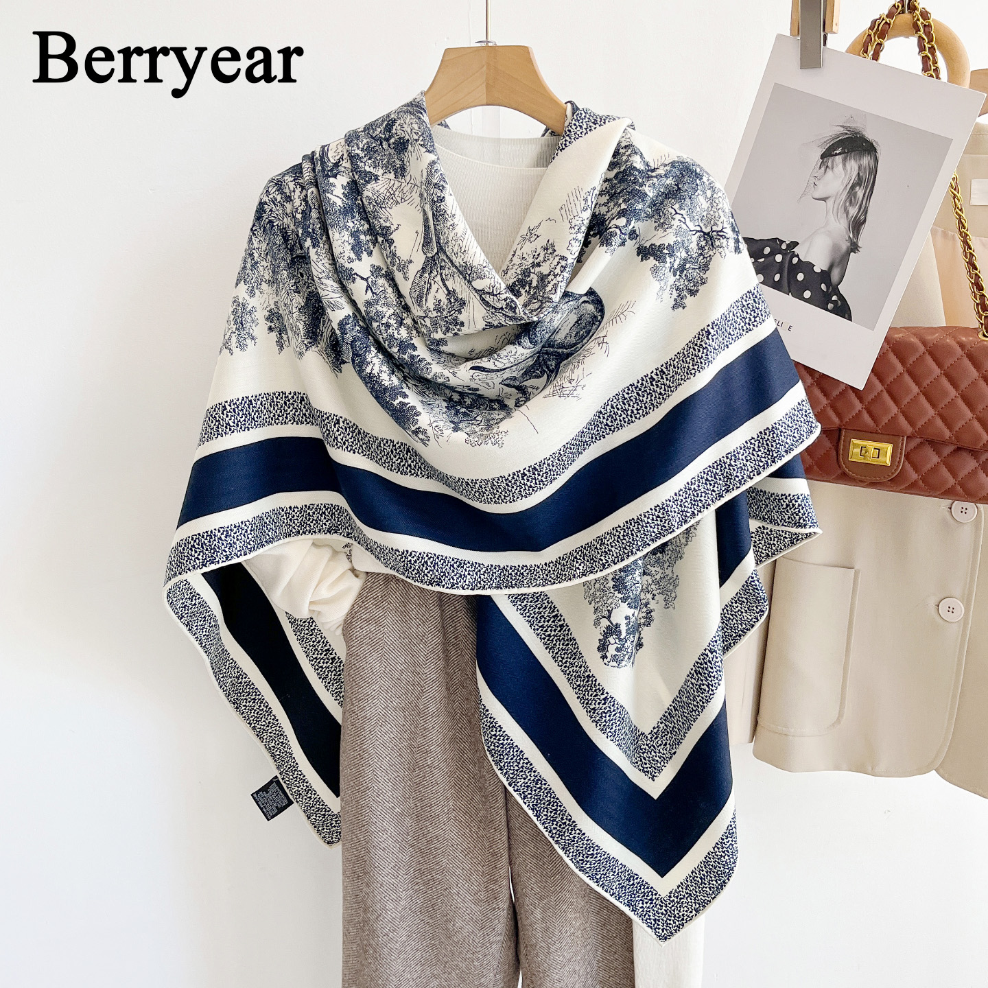 真丝羊毛丝巾大方巾丝毛围巾披肩