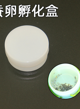 【蚕菇凉】蚕宝宝卵孵化盒养蚕工具便携带放口袋白色塑料小圆盒