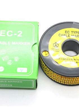 EC-2/0/1/3/ECA-02/1/2/3台湾KSS凯士士 EC型PVC黄色配线标志 1卷