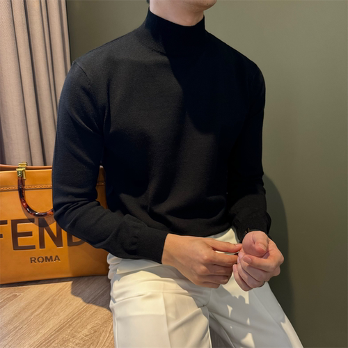 修身保暖打底细织男毛衣