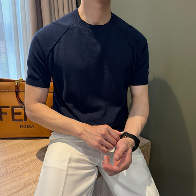 【纯棉】夏季亲肤男针织衫T