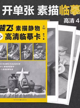 熊飞素描静物8开高清临摹卡