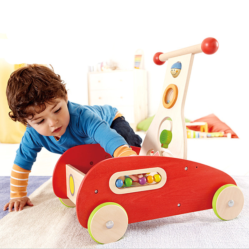 Hape学步车新奇学步车多功能手推车珠算颜色配对认知积木玩具童车