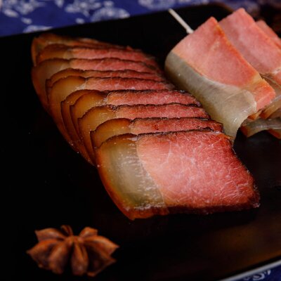 老丈母腊肉瘦肉柏丫烟熏四川