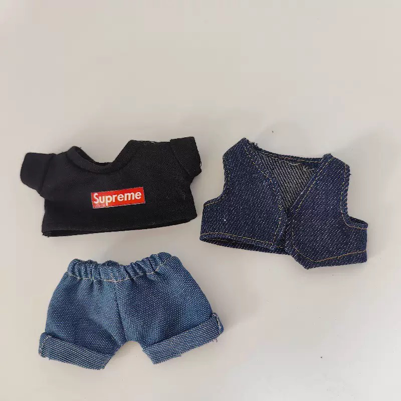 （不含娃）Labubu拉布布娃衣牛仔套装