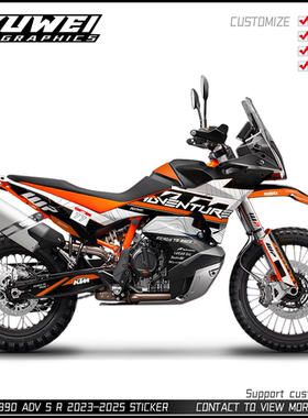 适用于23-25KTM 790 890 ADV 版画拉力越野摩托车贴花贴纸贴画