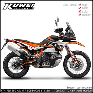 适用于23-25KTM 790 890 ADV 版画拉力越野摩托车贴花贴纸贴画