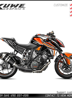 适用于KTM超级公爵 SUPER DUKE 1290 2017-2019 贴纸版画贴花贴画