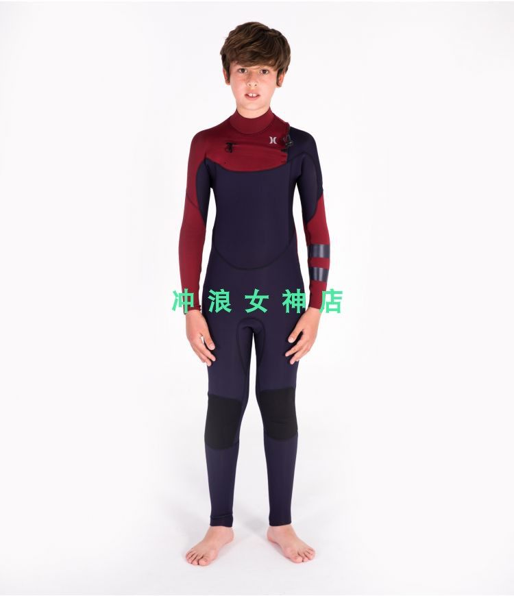 Hurley儿童4/3mm全身冲浪防寒服湿衣潜水服男孩冬季 Boys Wetsuit
