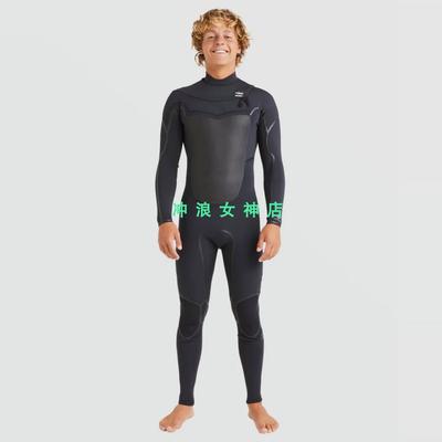 25款Billabong3mm4mm冲浪防寒服全身潜水衣湿衣黑色男fullwetsuit