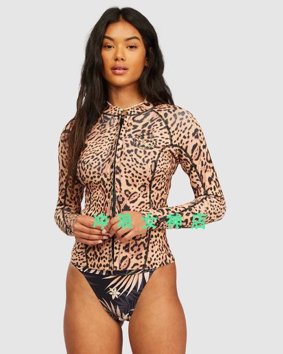 新款Billabong2mm夹克外套冲浪防寒服湿衣潜水服浮潜豹纹防晒秋女
