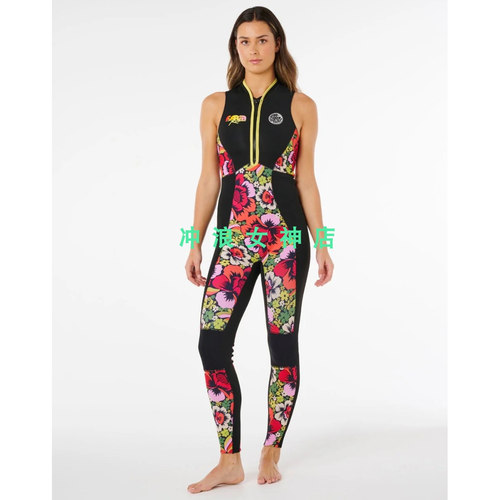 26款Rip Curl2mm潜水服冲浪无袖全身防寒服湿衣女 spring wetsuit