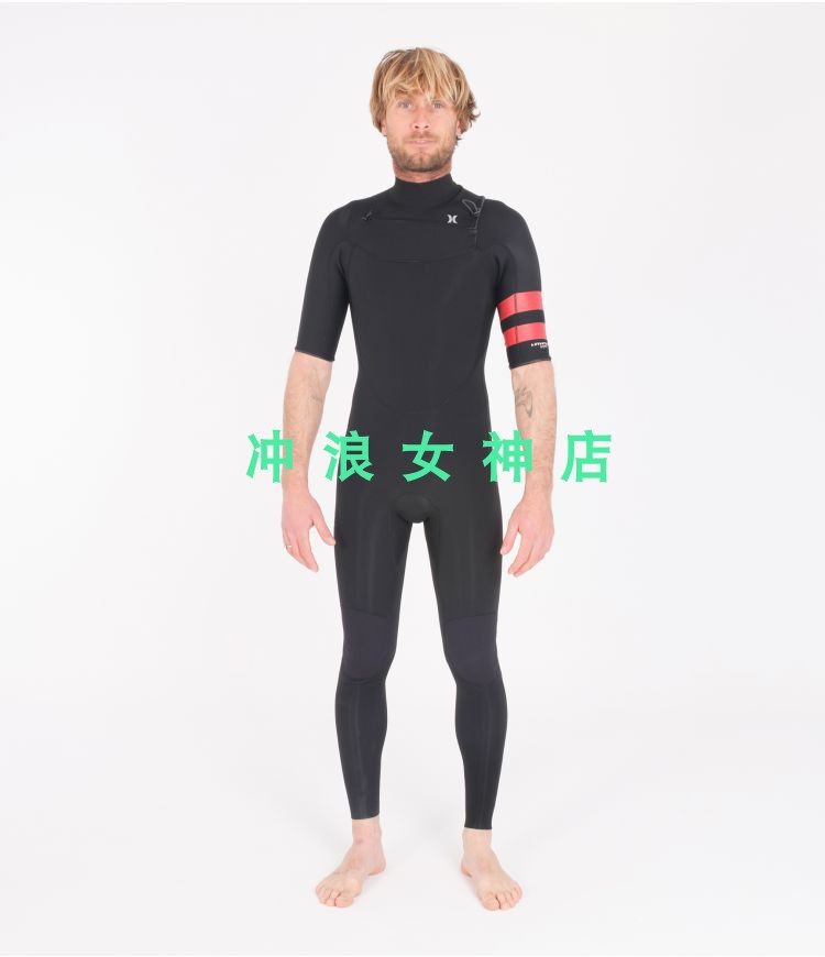 现货Hurley2mm短袖全身风筝冲浪防寒服潜水服湿衣男Surf Fullsuit