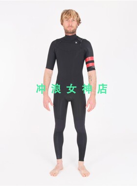 现货Hurley2mm短袖全身风筝冲浪防寒服潜水服湿衣男Surf Fullsuit