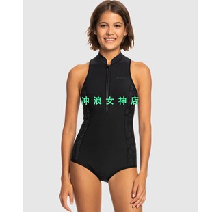 25款Roxy1mm冲浪防寒服潜水服半身湿衣无袖背心连体女Surfwetsuit