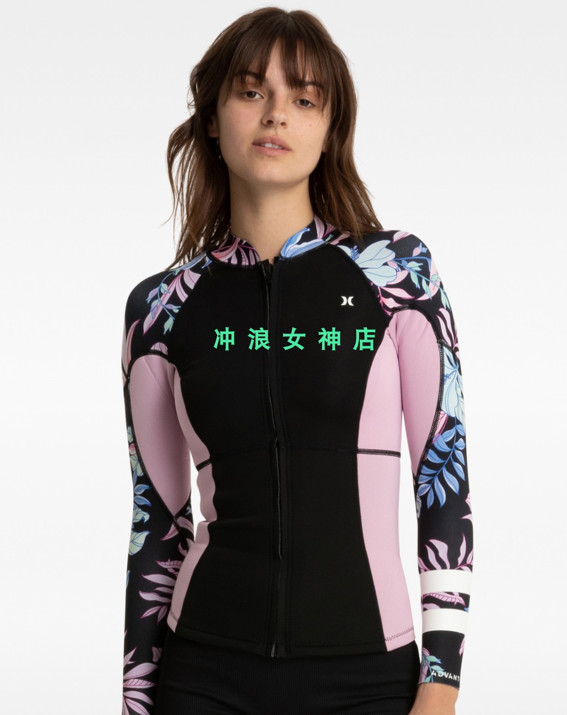Hurley1mm冲浪防寒服防晒衣湿衣潜水服长袖拉链外套上衣防磨ins女