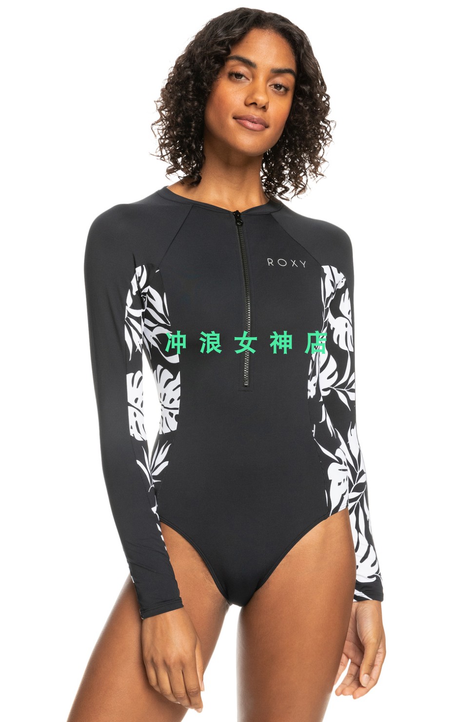 23 Roxy冲浪防晒衣泳衣潜水服连体长袖半身水母衣度假夏季女surf