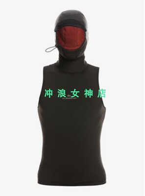 Quiksilver2mm无袖上衣戴帽冲浪防寒服湿衣男Hooded Wetsuit Vest