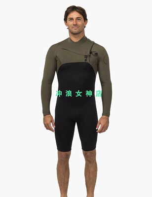美国Vissla2mm长袖半身连体冲浪防寒服潜水衣湿衣男SURF WETSUIT