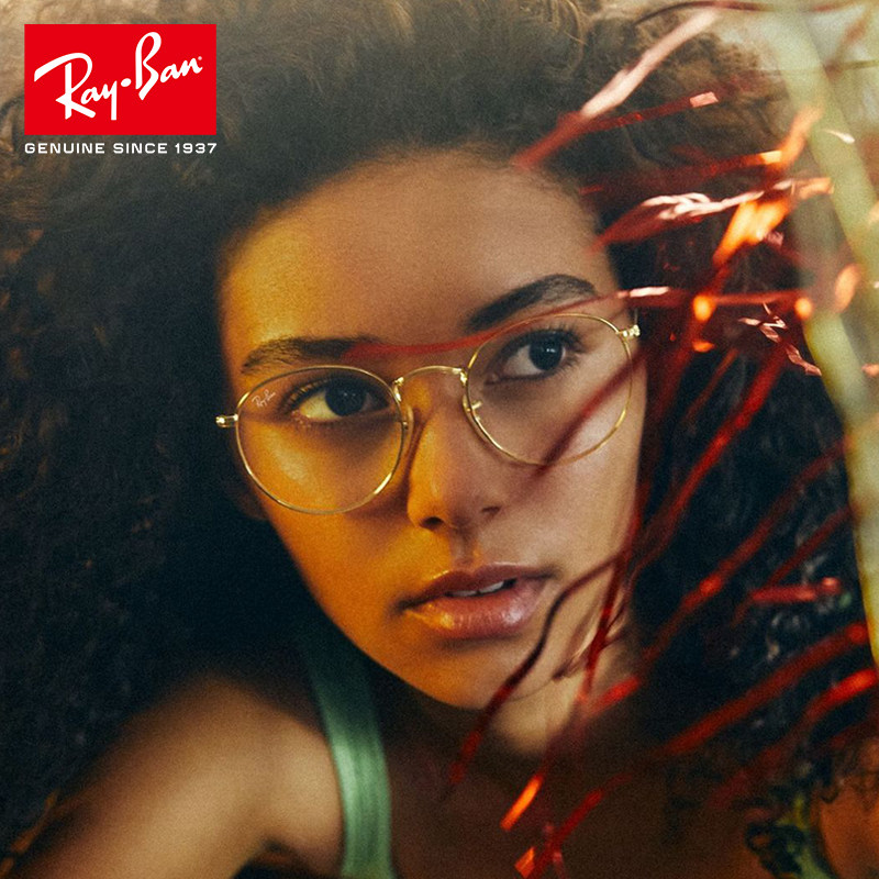 RayBan雷朋近视眼镜女复古圆形金属框架男眼镜0RB3447V
