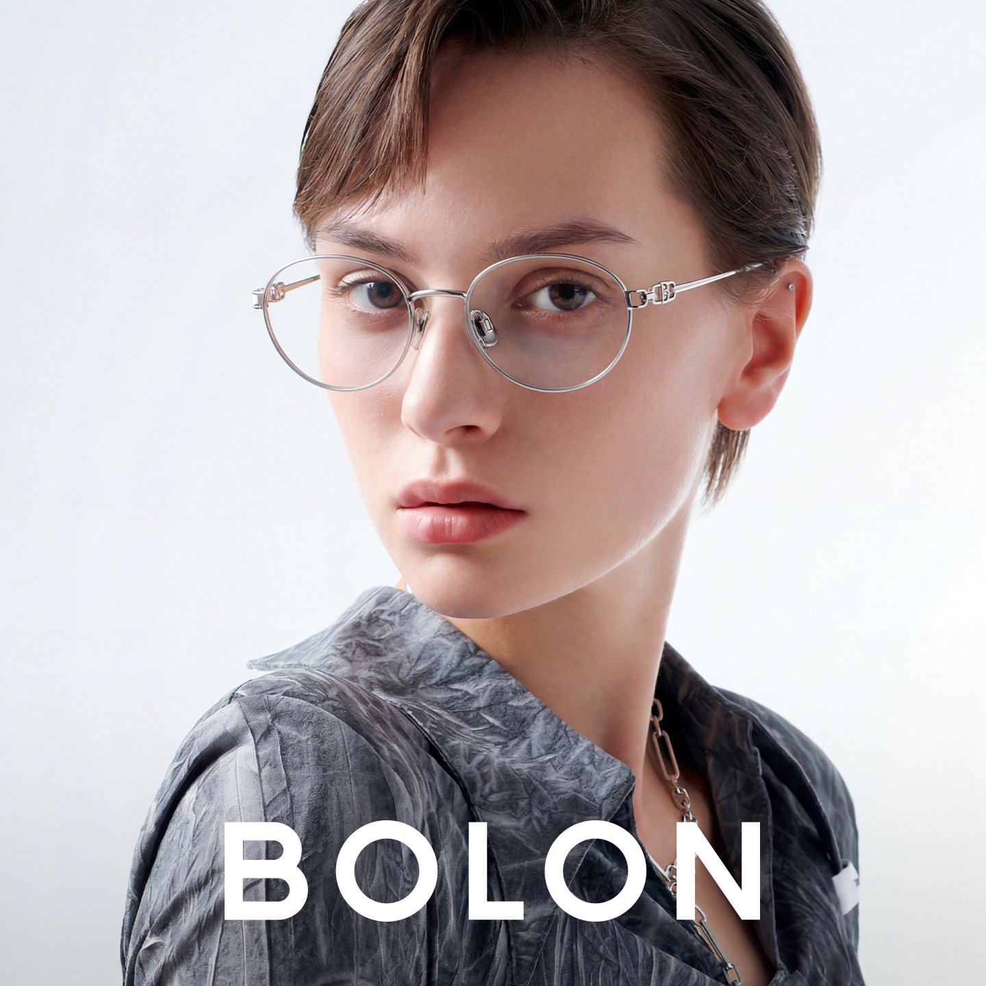 BOLON暴龙近视眼镜框26新品精致椭圆形时尚金属可配度数女BA7070