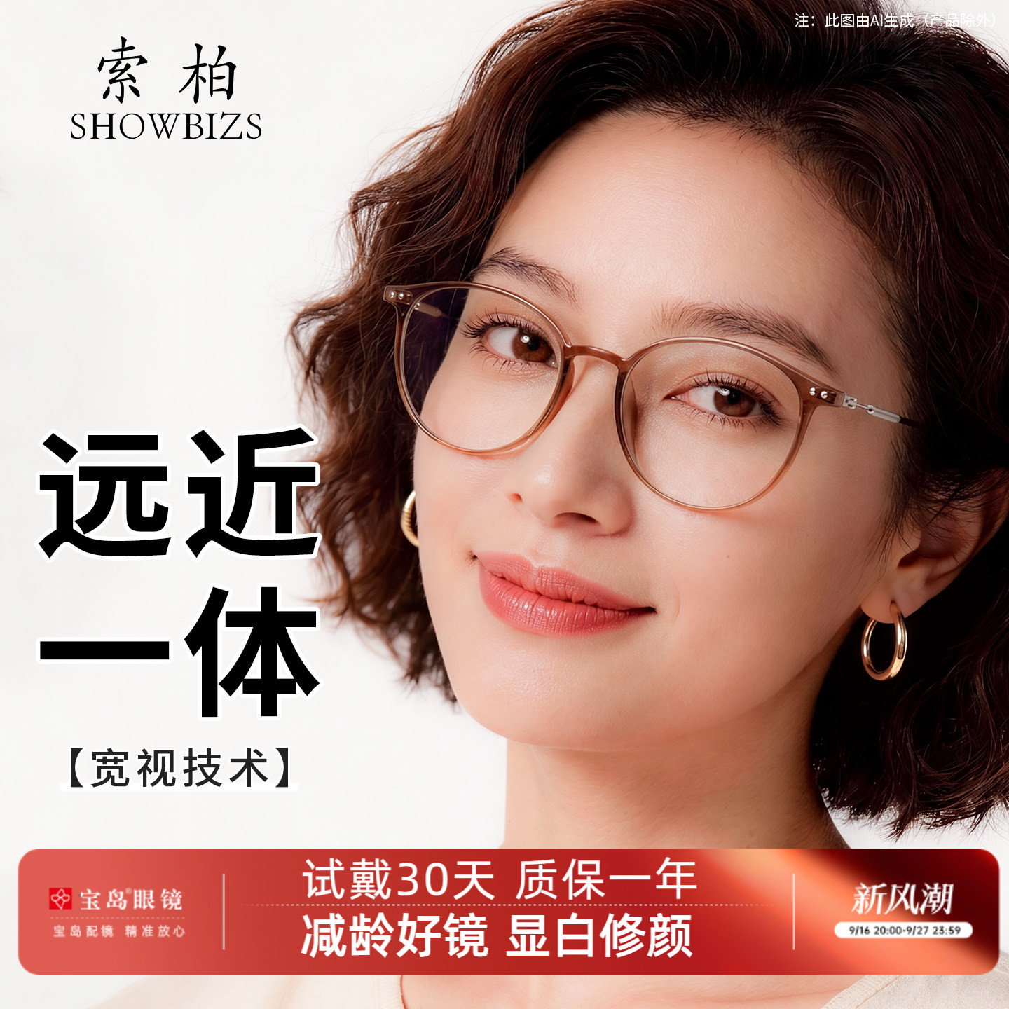 索柏老花镜远近两用高清防蓝光图片