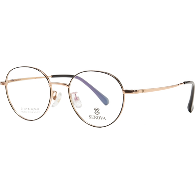施洛华男女圆框钛合金眼镜架